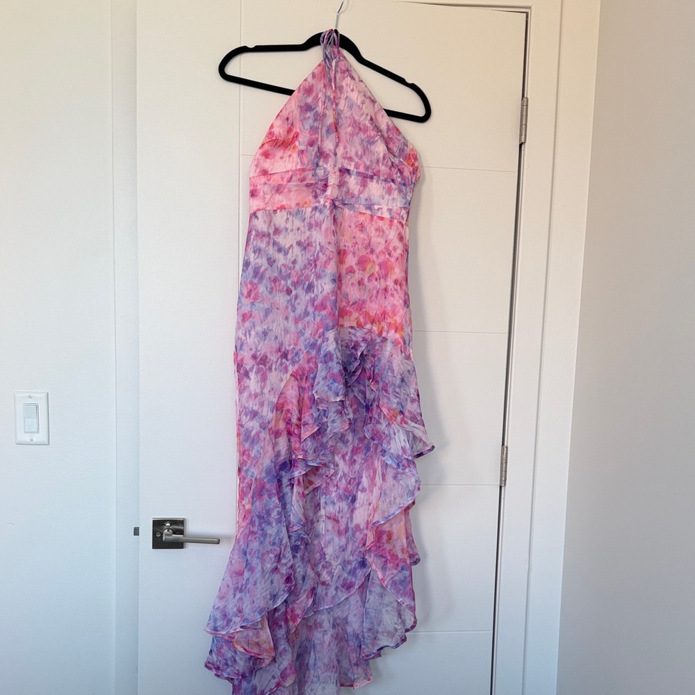 Pink and Purple Halter Dress